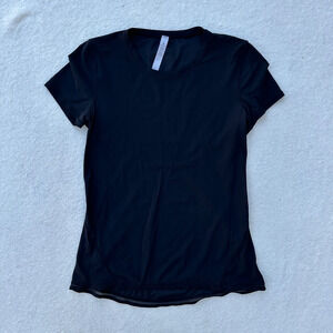 Lululemon Short Sleeve T-Shirt Women's 4 Navy Blue Athletic Workout Tee Yoga Gym